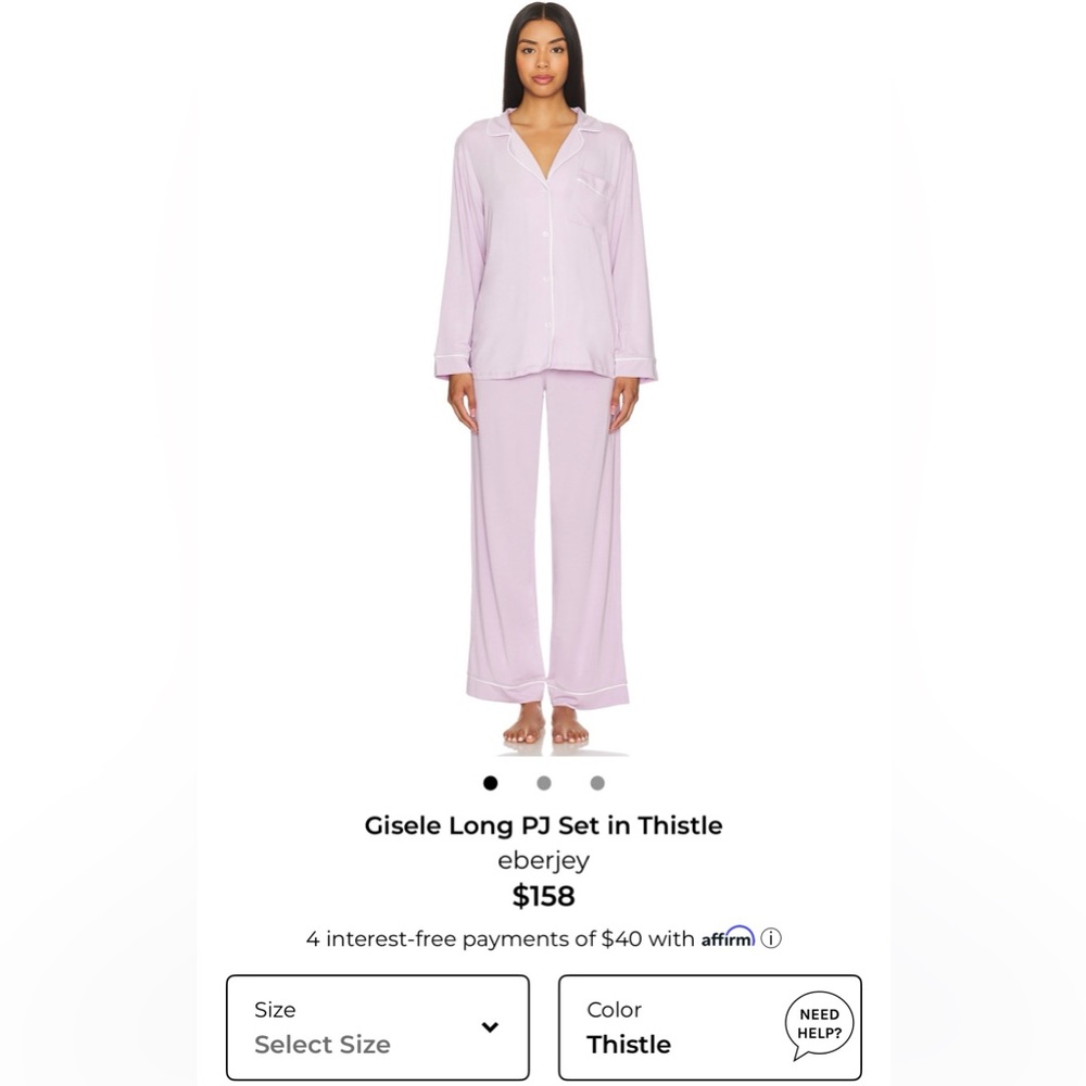 Eberjey Gisele Long PJ Set in Thistle
